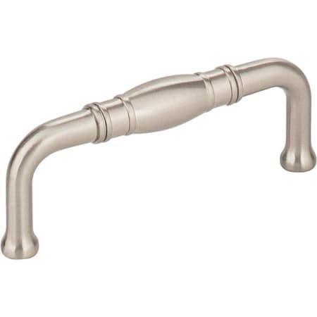 Jeffrey Alexander 3" Center-to-Center Satin Nickel Durham Cabinet Pull Z290-3-SN